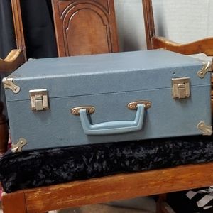 Blue Vintage Suitcase